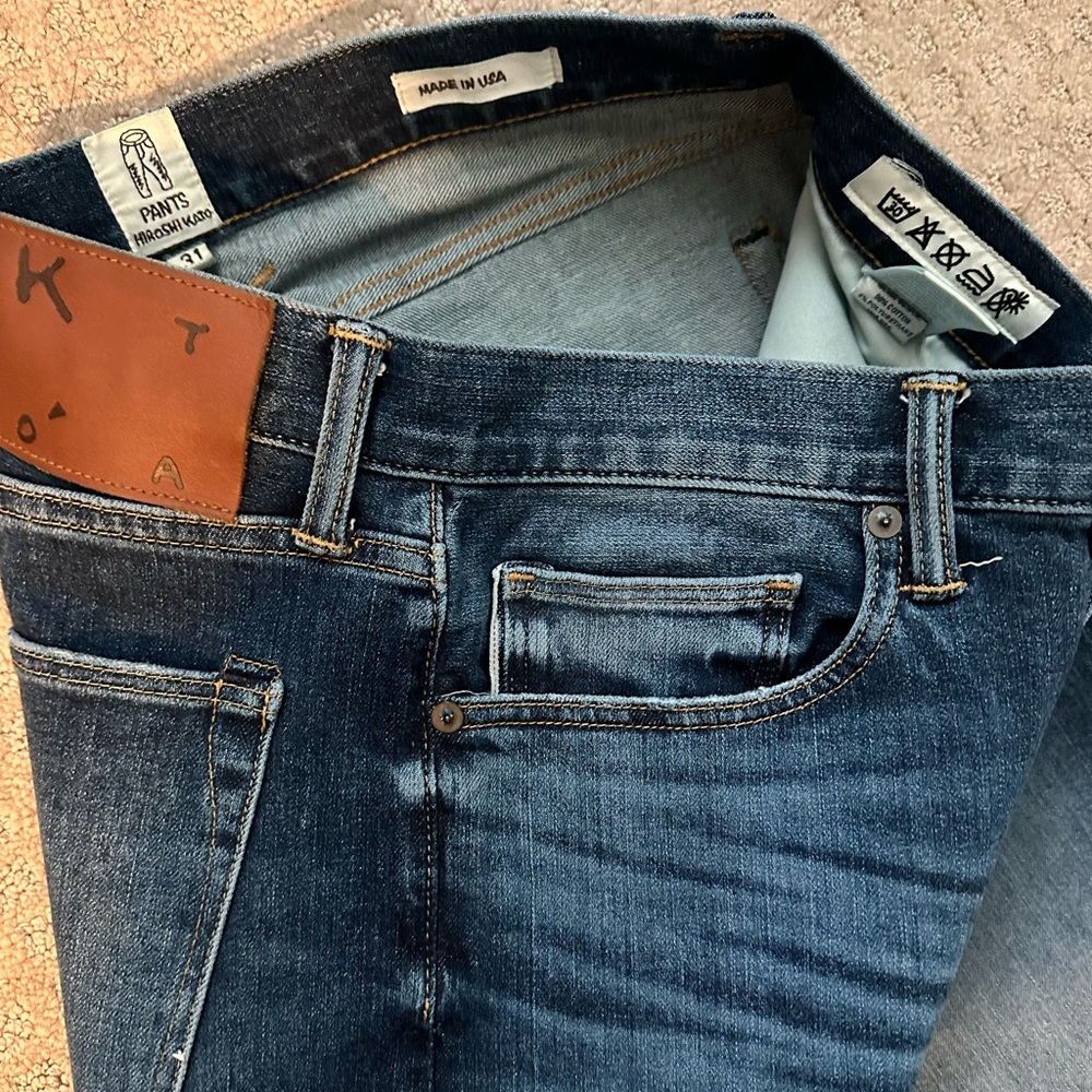 AS NEW Hiroshi Kato Pen Slim Stretch Selvedge 10.5oz Neil Wash Denim Jeans sz 31 - Picture 5 of 11